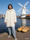 CO53 Ecru Hooded Teddy Coat