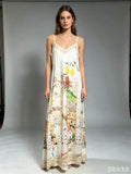 CRACBE Amalfi Coast Maxi Dress Beige
