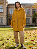 CO52 Mustard Hooded Teddy Coat