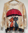 POCU Italian Cozy Cats Umbrella Sweater One Size LOOWIE