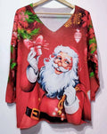 POW5 Italian Cozy Red Santa Gift Sweater One Size LOOWIE