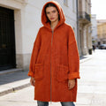 CO51 Burnt Orange Hooded Teddy Coat