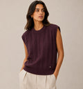 LUCKV10 Purple Cable Knit Vest