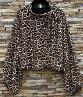809 One Size Leopard Print Bow-Tie Blouse LOOWIE