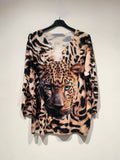 POTI Italian Cozy Leopard Sweater One Size LOOWIE
