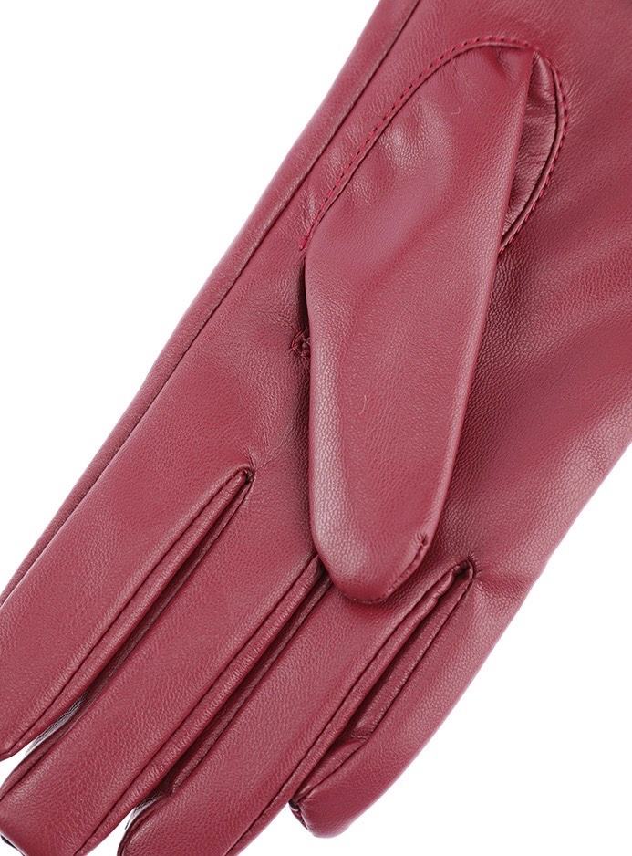 JA282 Red Faux Leather Gloves