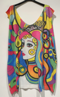 POPL10 PLUS SIZE Sleeveless Lady "PICASSO" Knit Sweater