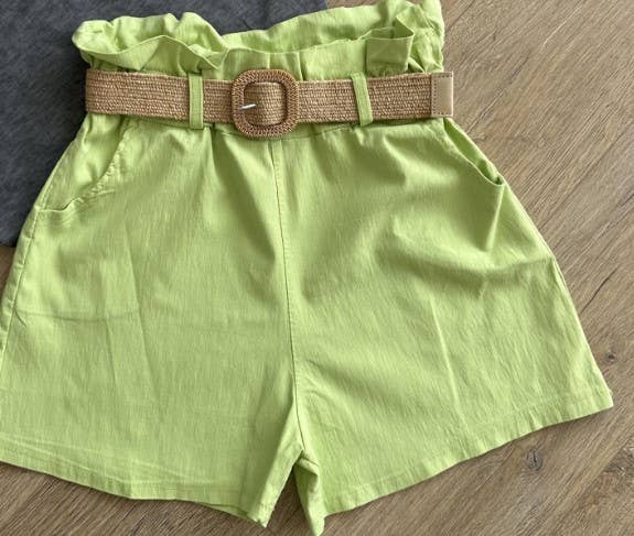 Z94 Summer Lime  Italian S/M High Waisted Shorts LOOWIE