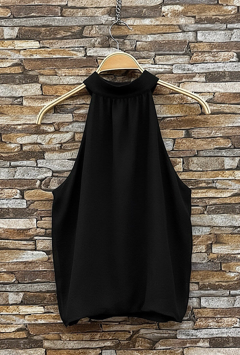 ESABBK Anais Pussy Bow Blouse Black
