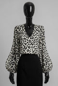 ELAL3 Beige Leopard Print Blouse