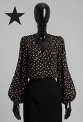 ELAP3 Brown Polka Dot Blouse