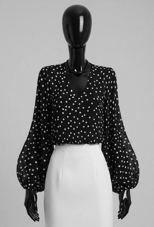ELAP1 Black Polka Dot Blouse
