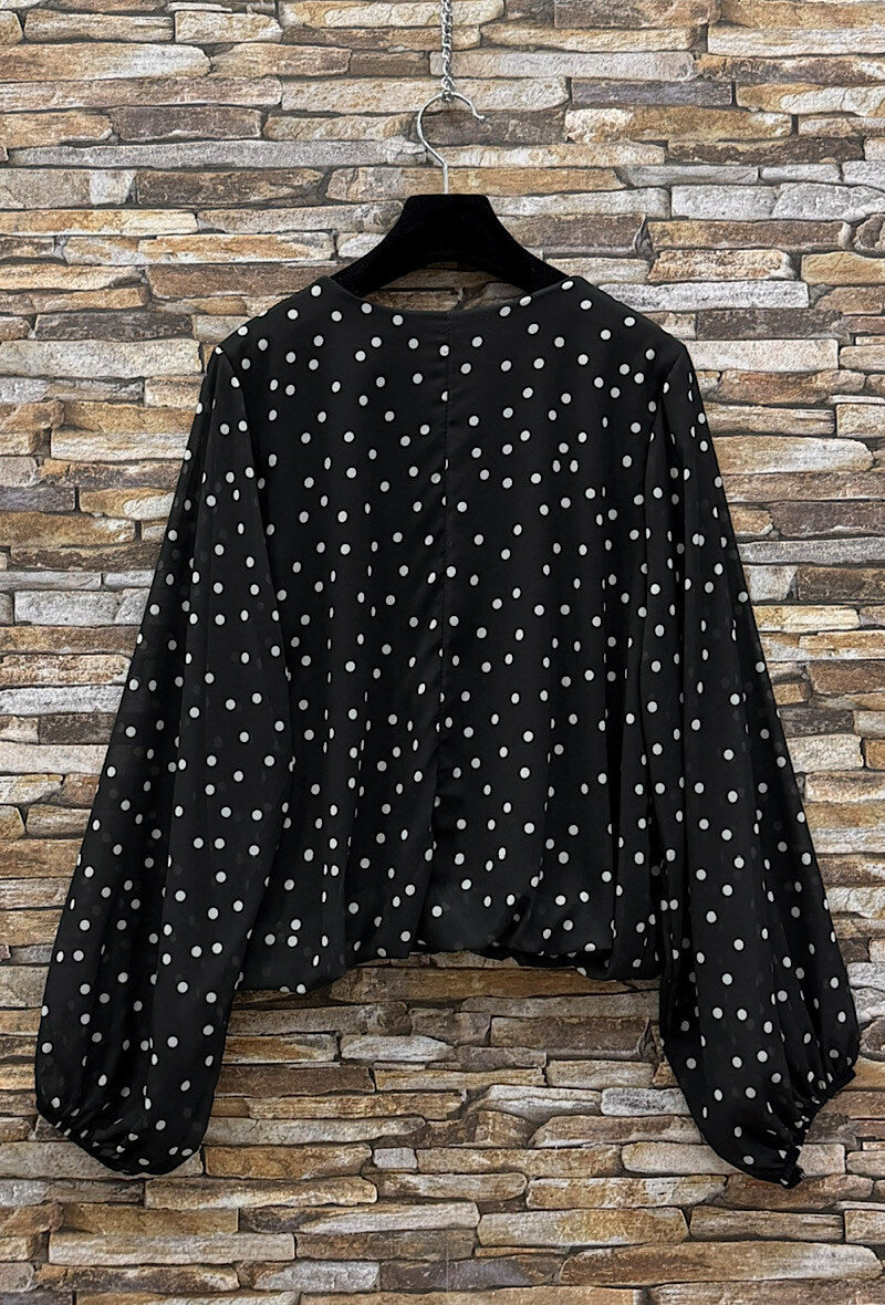 ELAP1 Black Polka Dot Blouse
