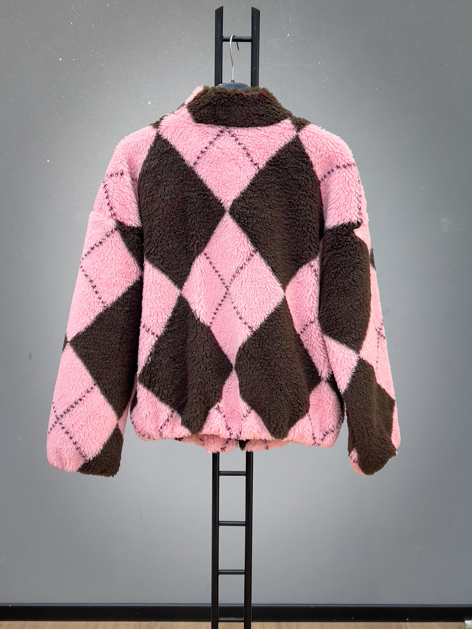 VLBM4 Dusty Pink Diamond Bomber Jacket