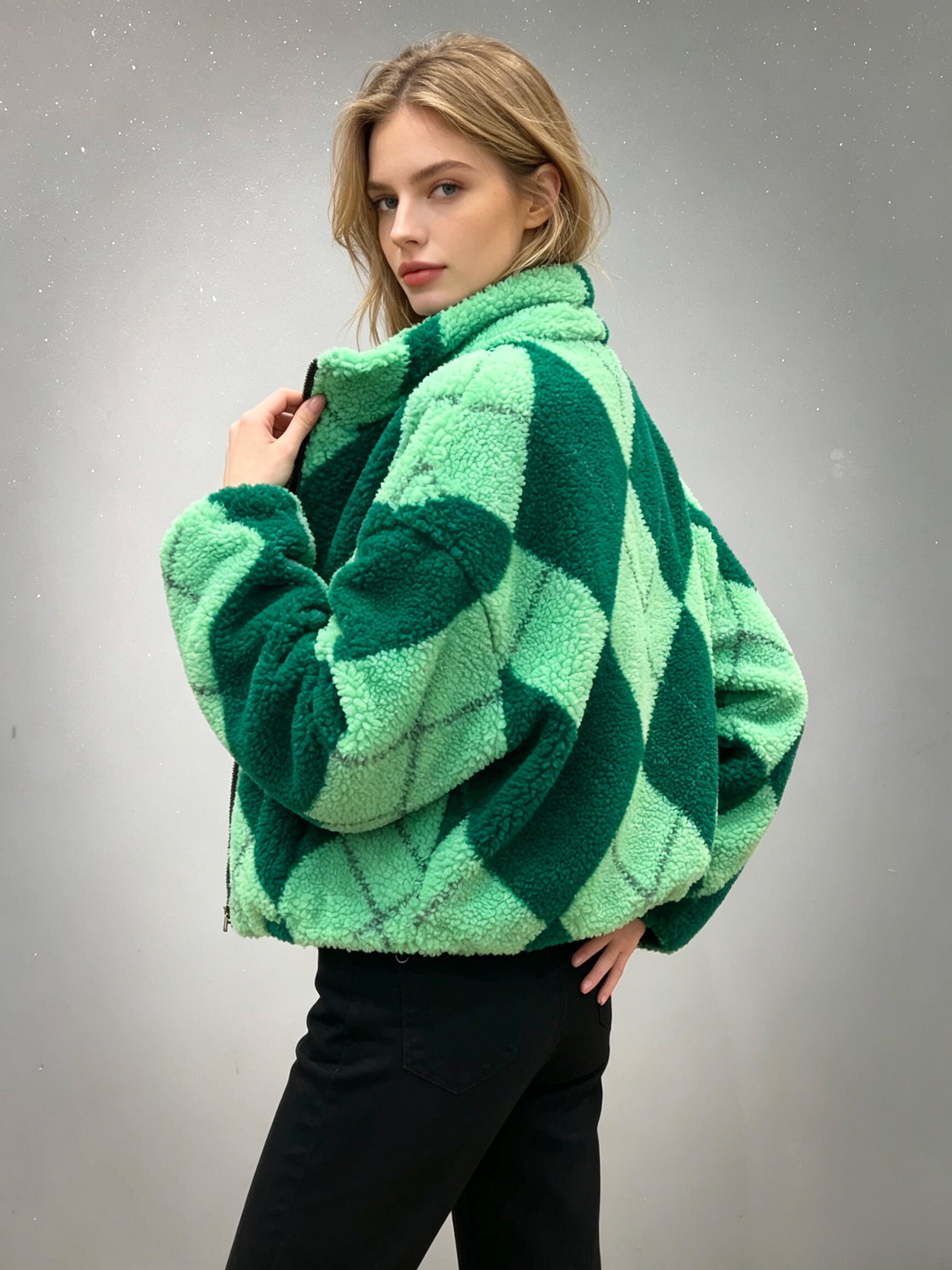 VLBM2 Green Diamond Bomber Jacket