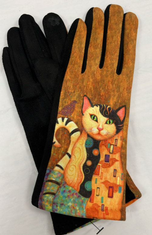 CAT1 One Size Brown Cat Touch Screen Gloves LOOWIE