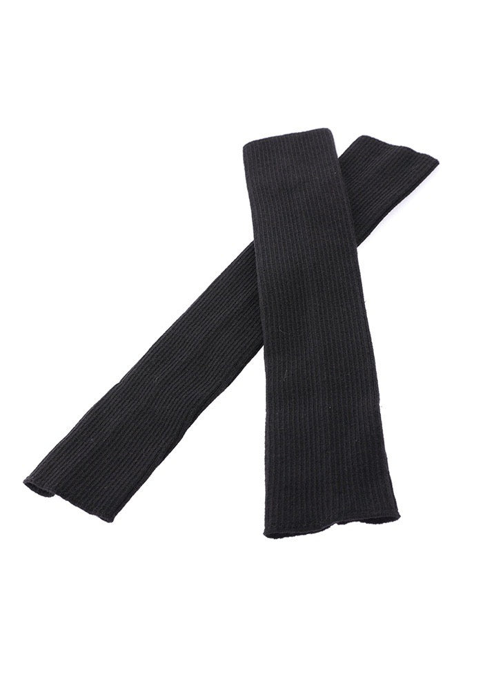 JA389 Black Long Knit Arm Warmers