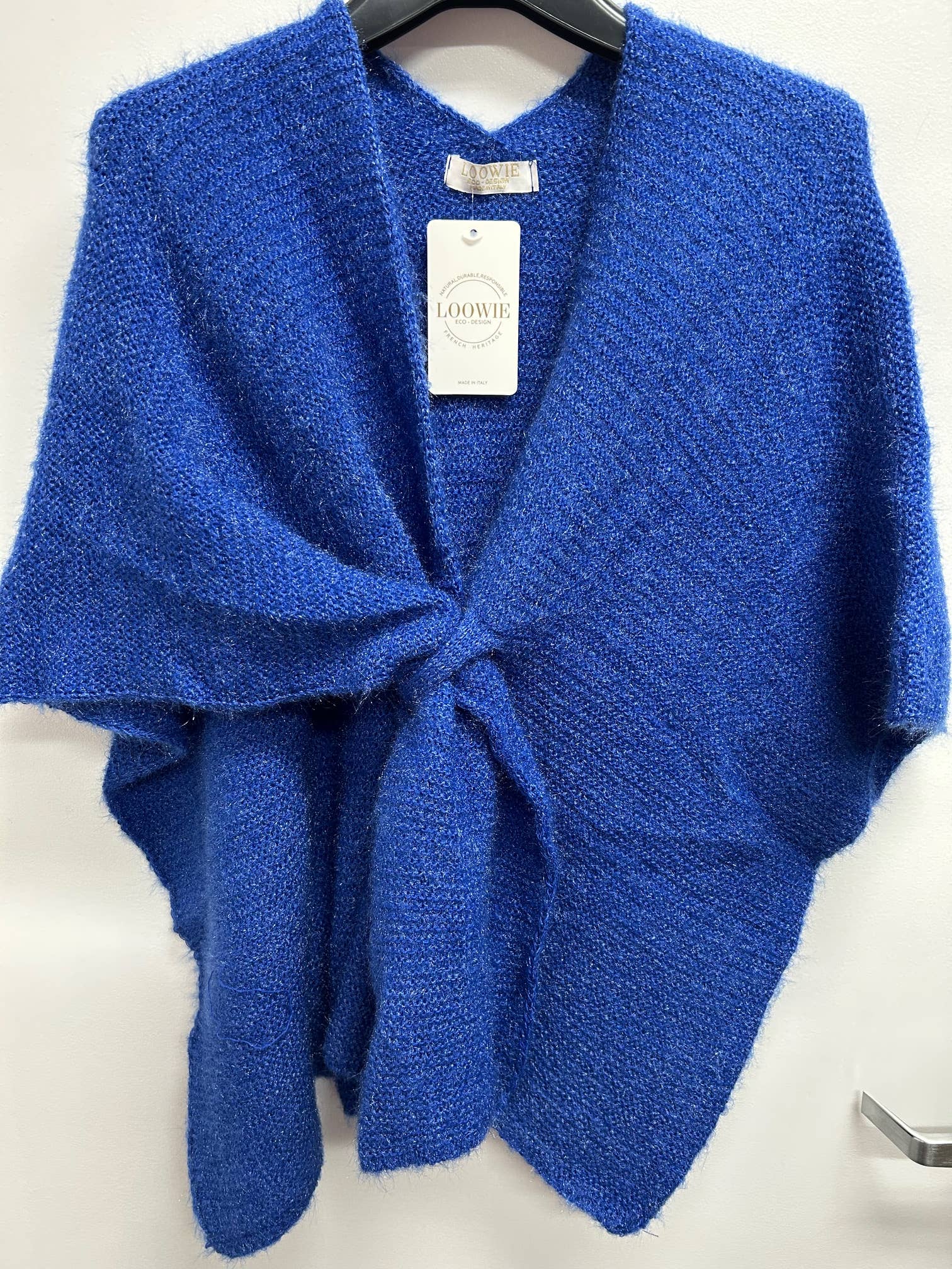 22257 Italian Knit Royal Cozy Warm Poncho w/ Loop LOOWIE