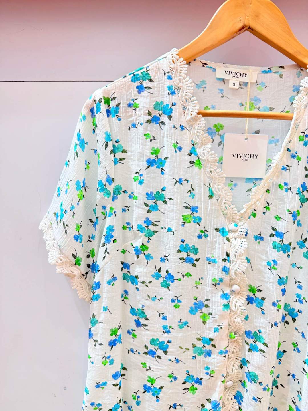 IVA272TQ Floral Shirt Turquoise