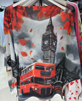 COBB Big Ben Red Black Round Neck Knit Printed Sweater