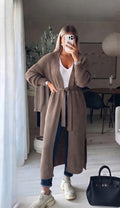 ESTXC4 Mocha Extra Long Cardigan