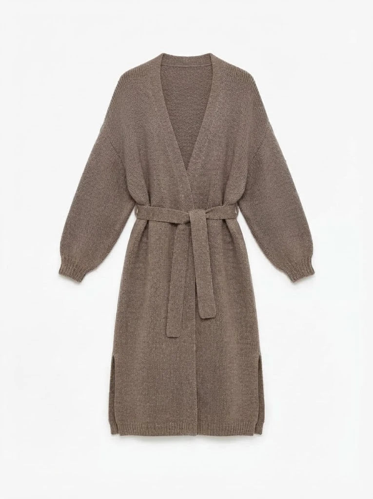 ESTXC4 Mocha Extra Long Cardigan