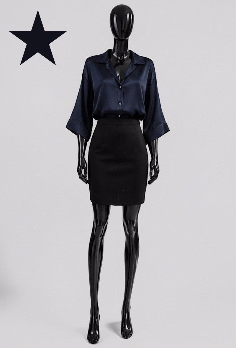 EL5 Navy Satin Shirt
