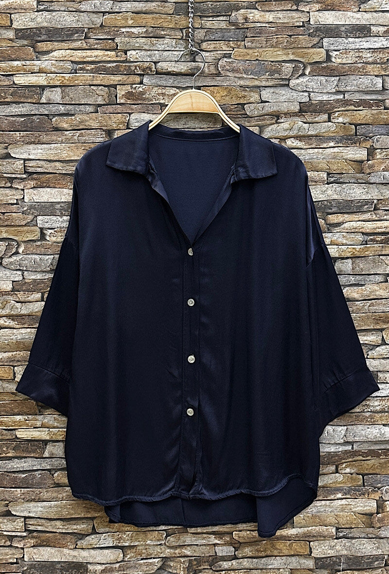 EL5 Navy Satin Shirt