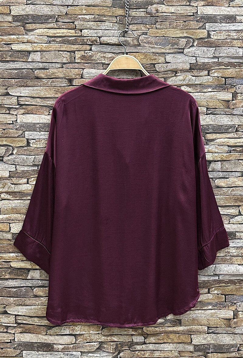 EL4 Mauve Satin Shirt