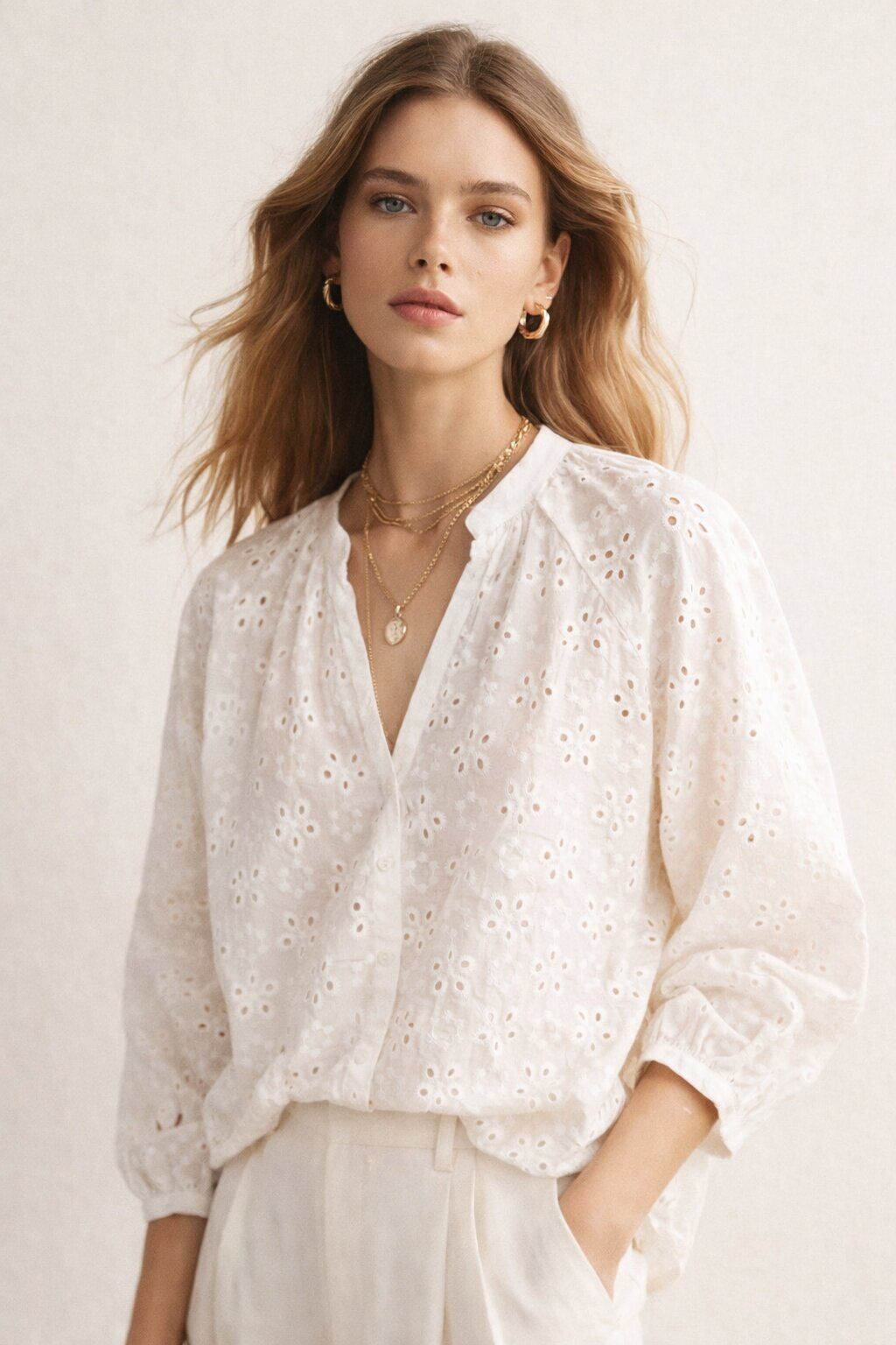 LUEBY Broderie Anglaise Shirt