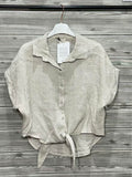 ZOPLSH3EC Pure Linen Short Sleeve Shirt Ecru