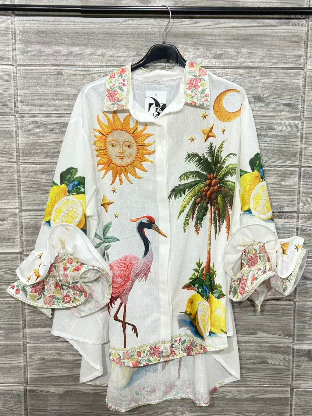 ZOPS7WH Printed Shirt White