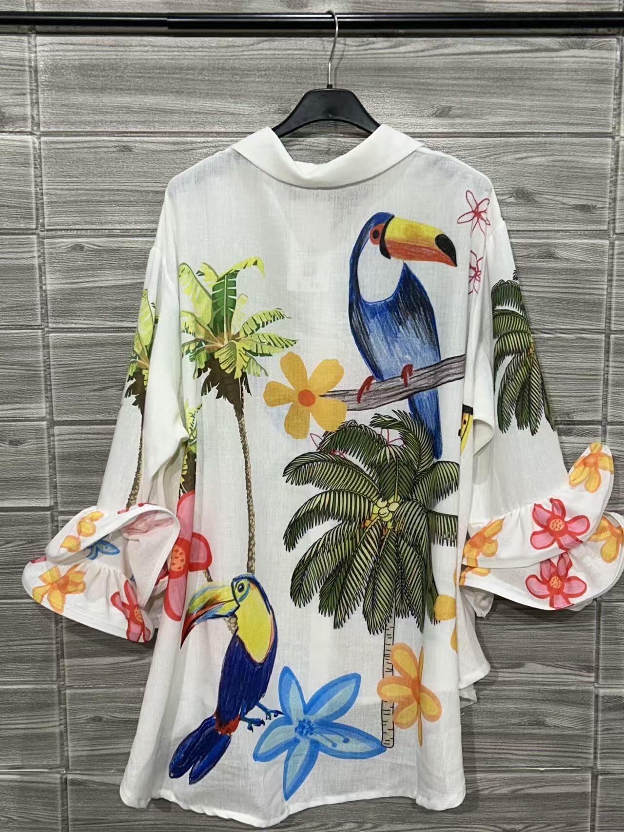 ZOPS6WH Printed Shirt White