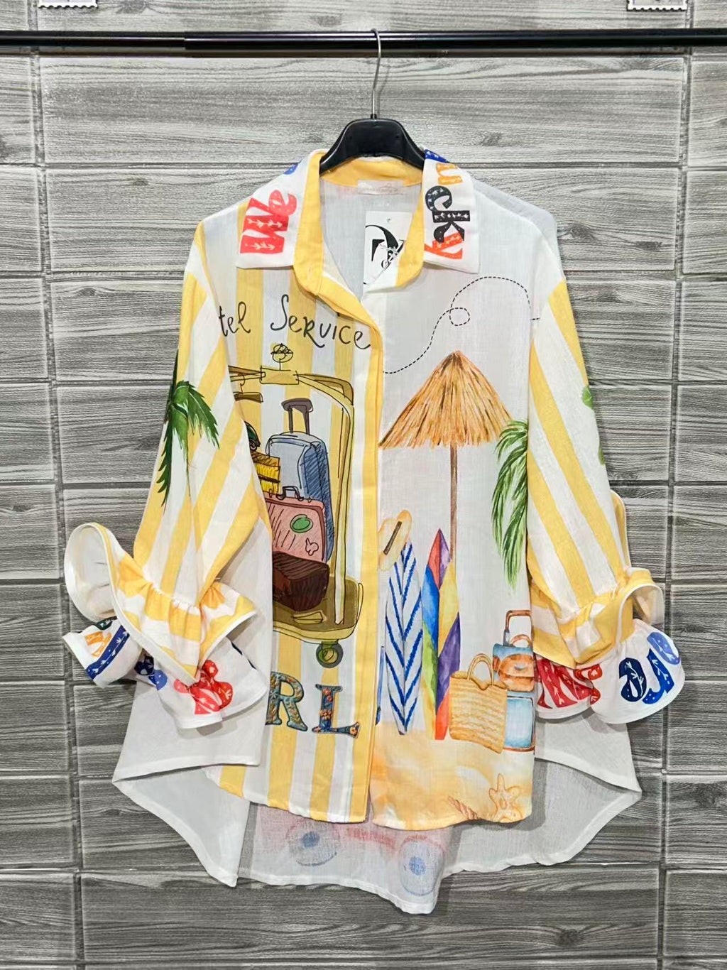 ZOPS5WH Printed Shirt White