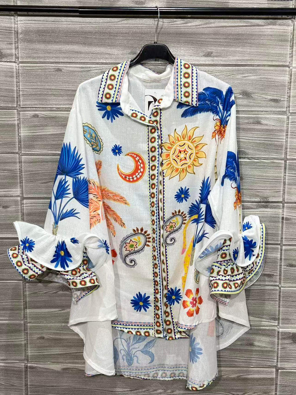 ZOPS4WH Printed Shirt White