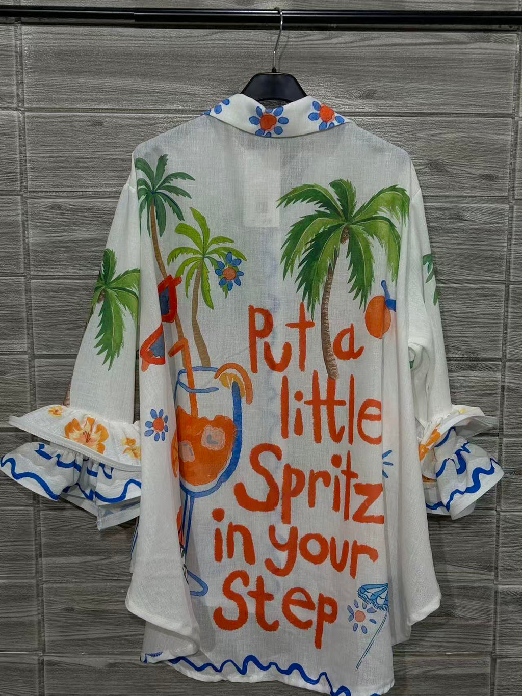 ZOPSWH Printed Shirt White