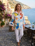 ZOSH4WH Mixed Floral Print Shirt White