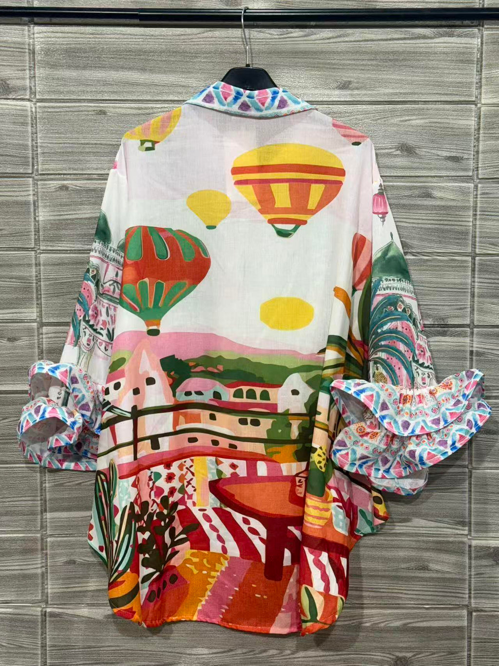 ZOSH1WH Floral Mixed Print Shirt White