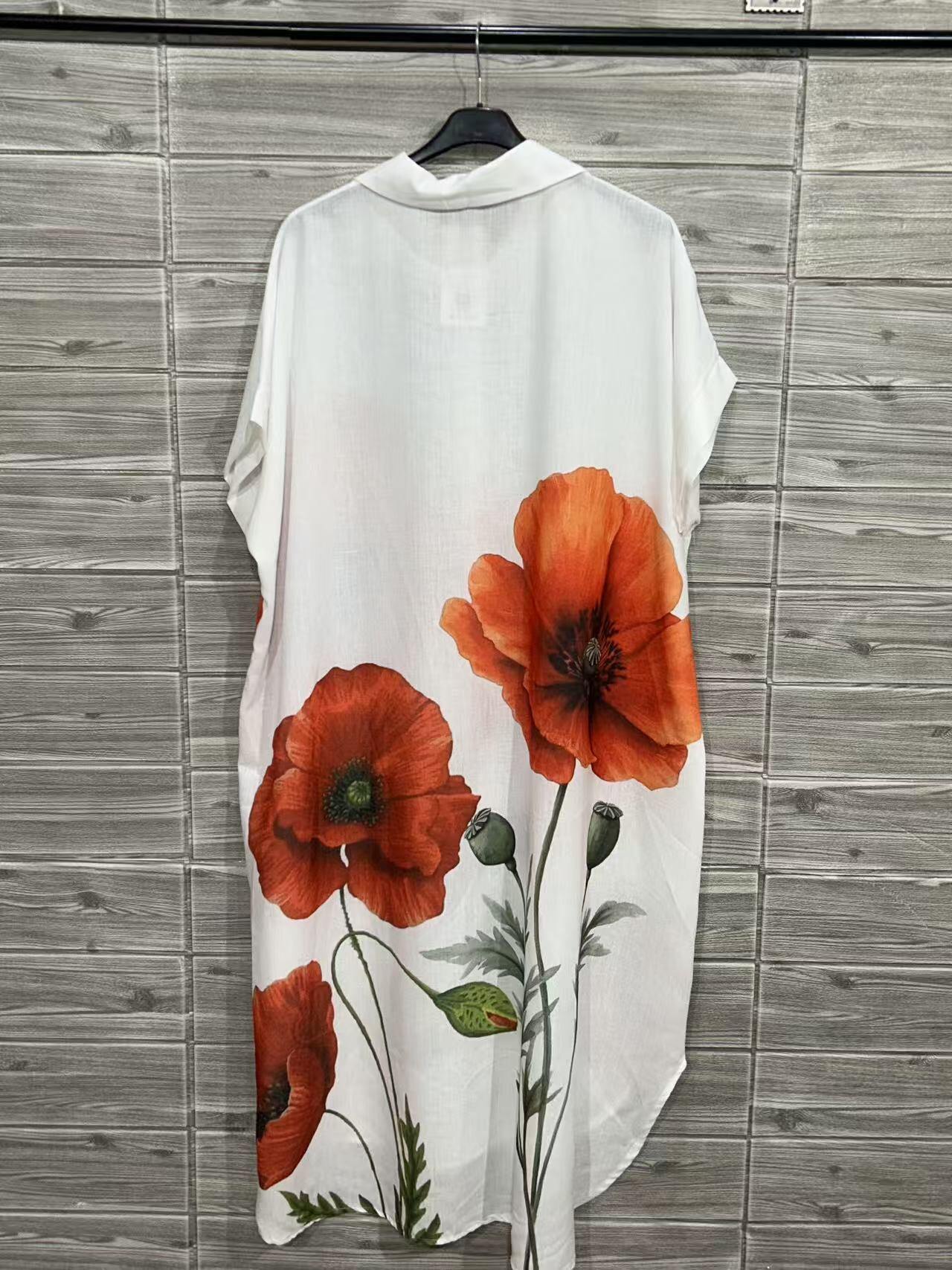 ZOLPS3WH Long Printed Shirt White