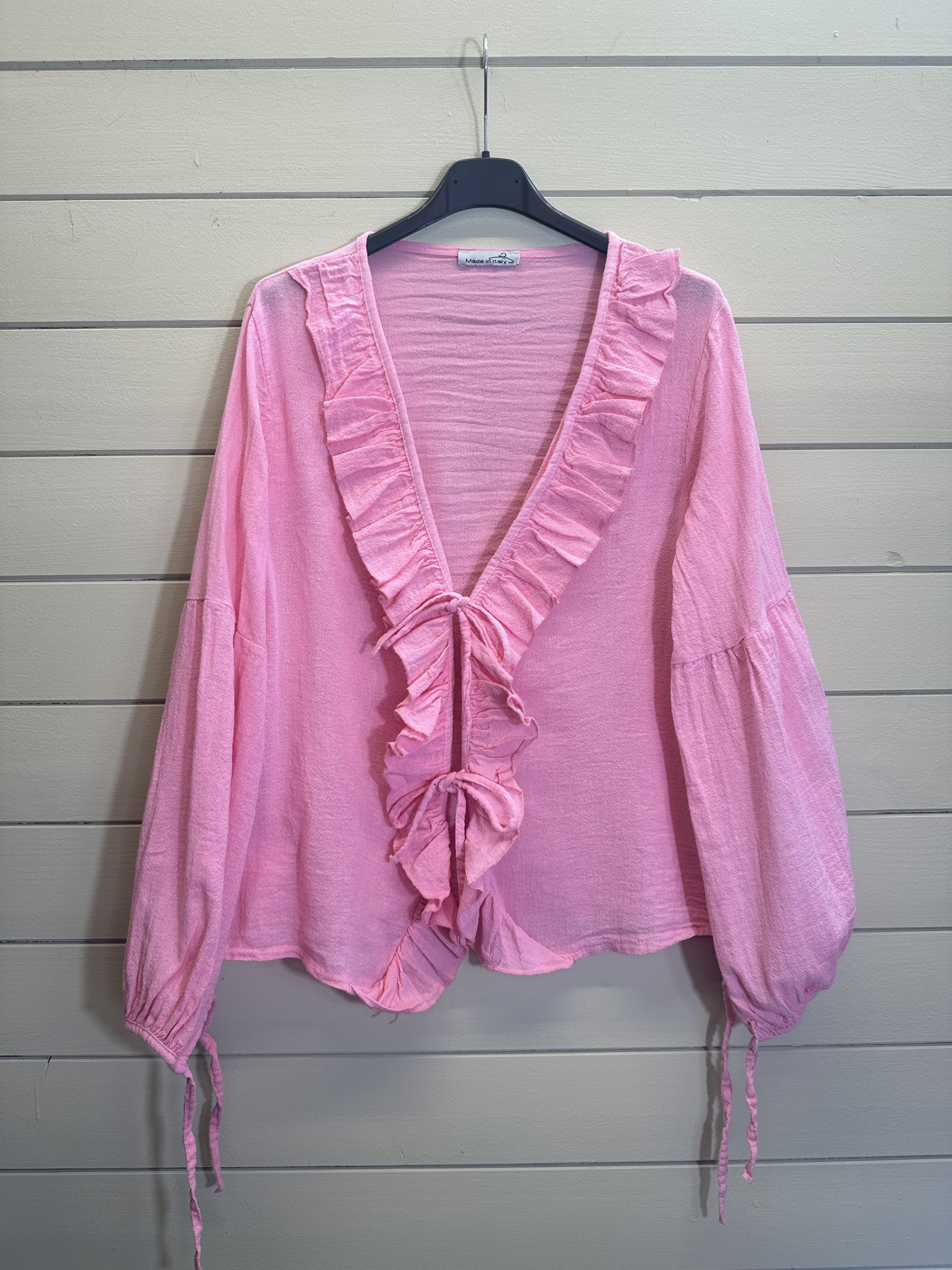 ESTCBBS Buttoned Cotton Blouse Blush