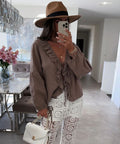 ESTCBCG Buttoned Cotton Blouse Champagne