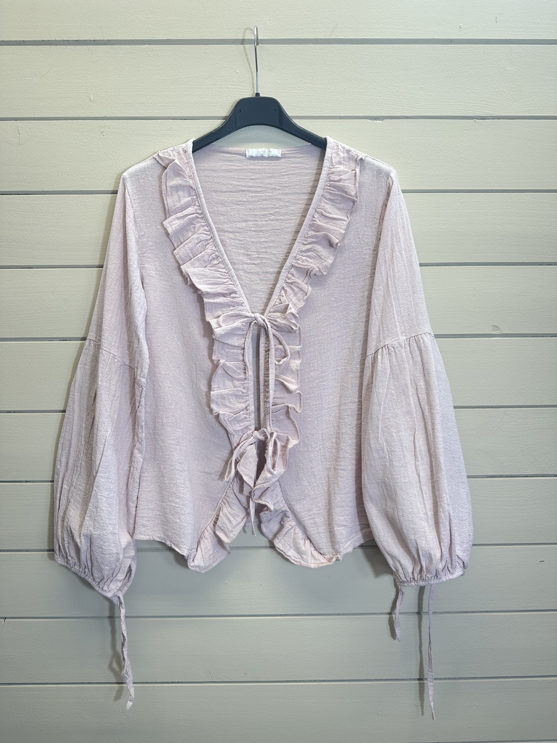 ESTCBDR Buttoned Cotton Blouse Dusty Rose