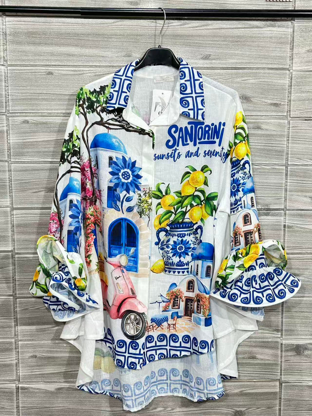 ZOPB3WH Printed Blouse White