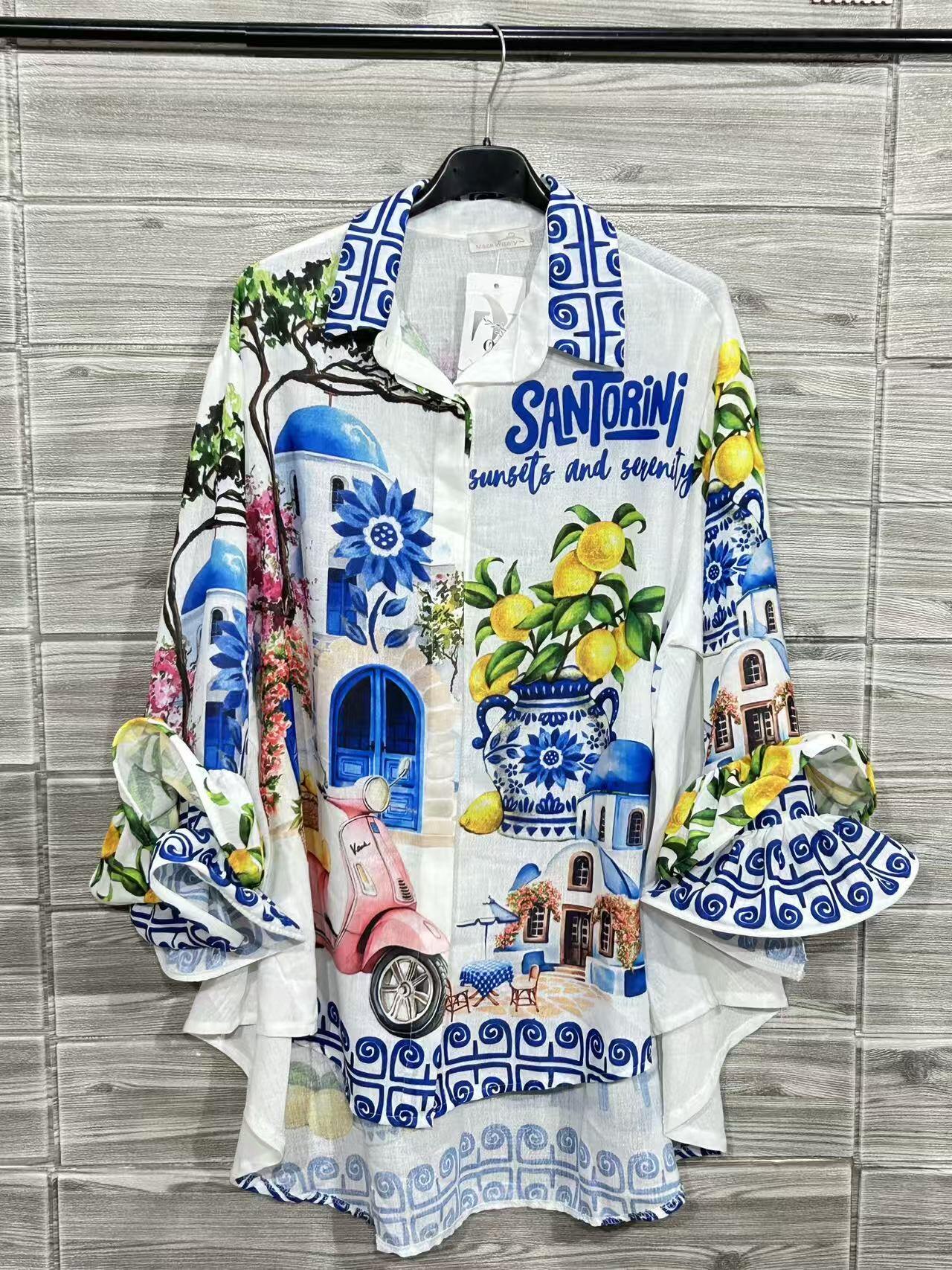 ZOPB3WH Printed Blouse White