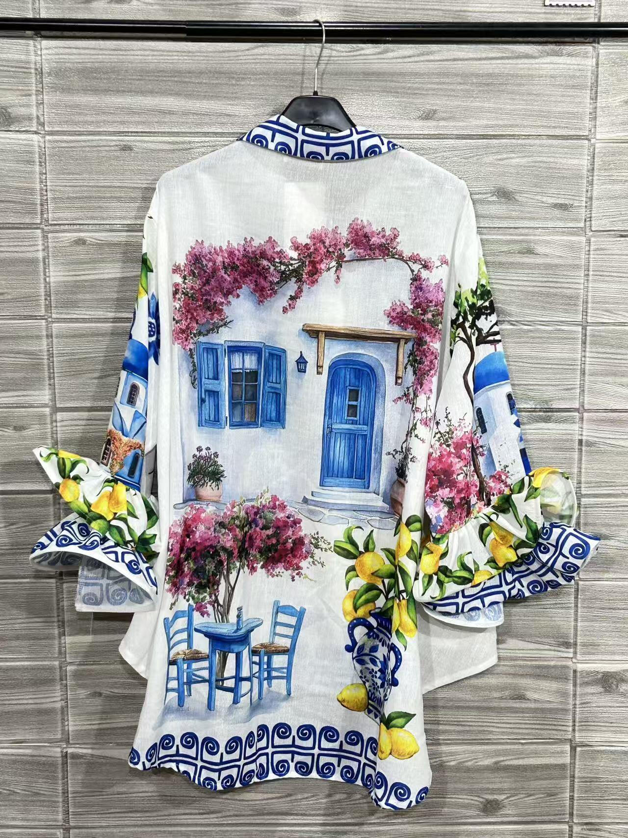 ZOPB3WH Printed Blouse White