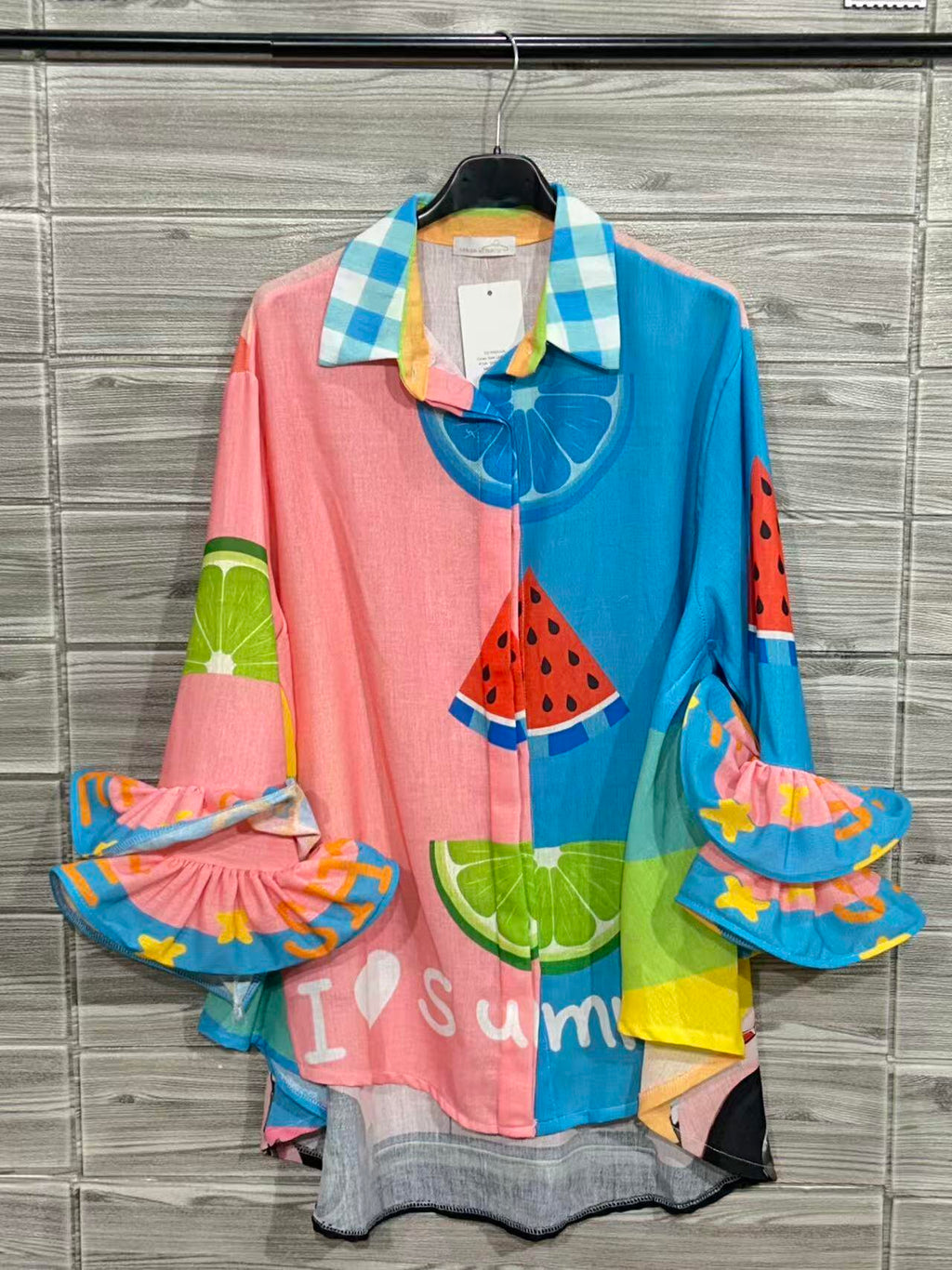 ZOPBBL Printed Blouse Blush