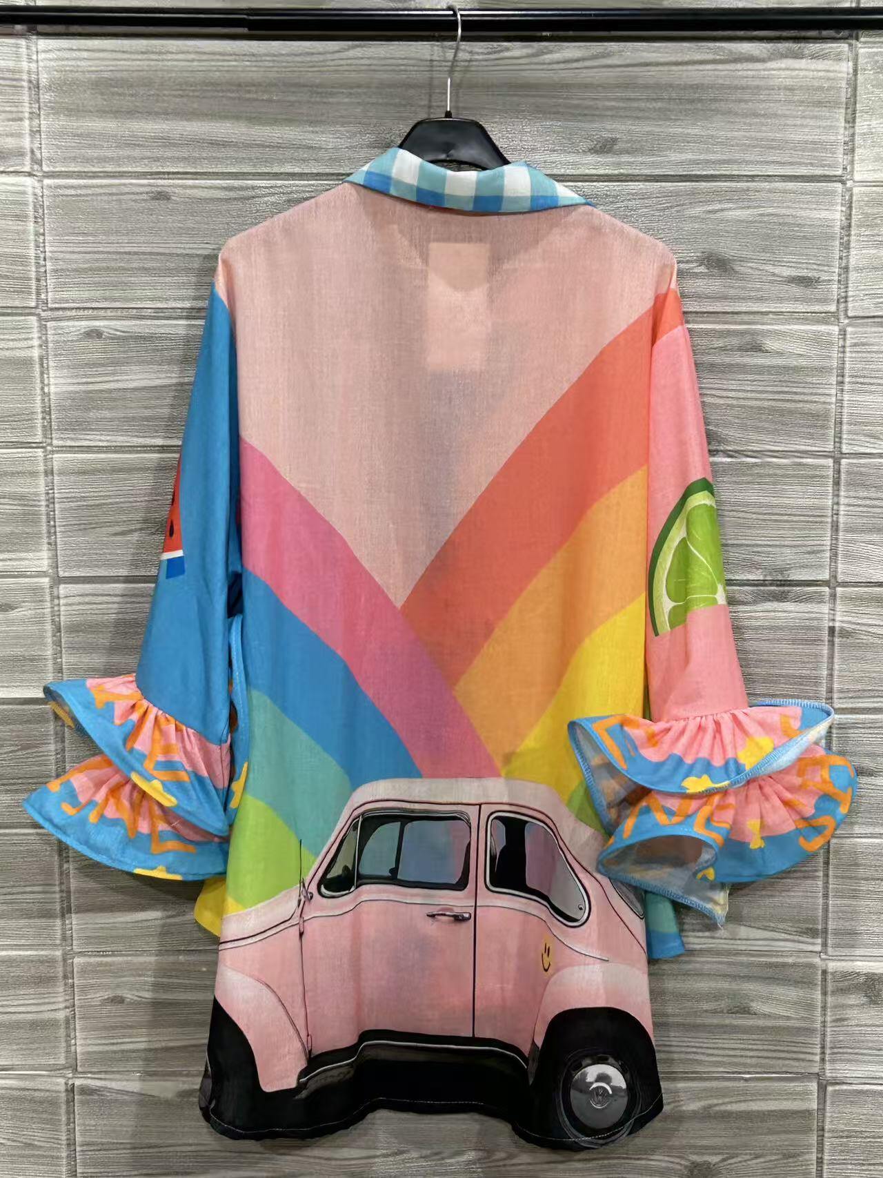 ZOPBBL Printed Blouse Blush