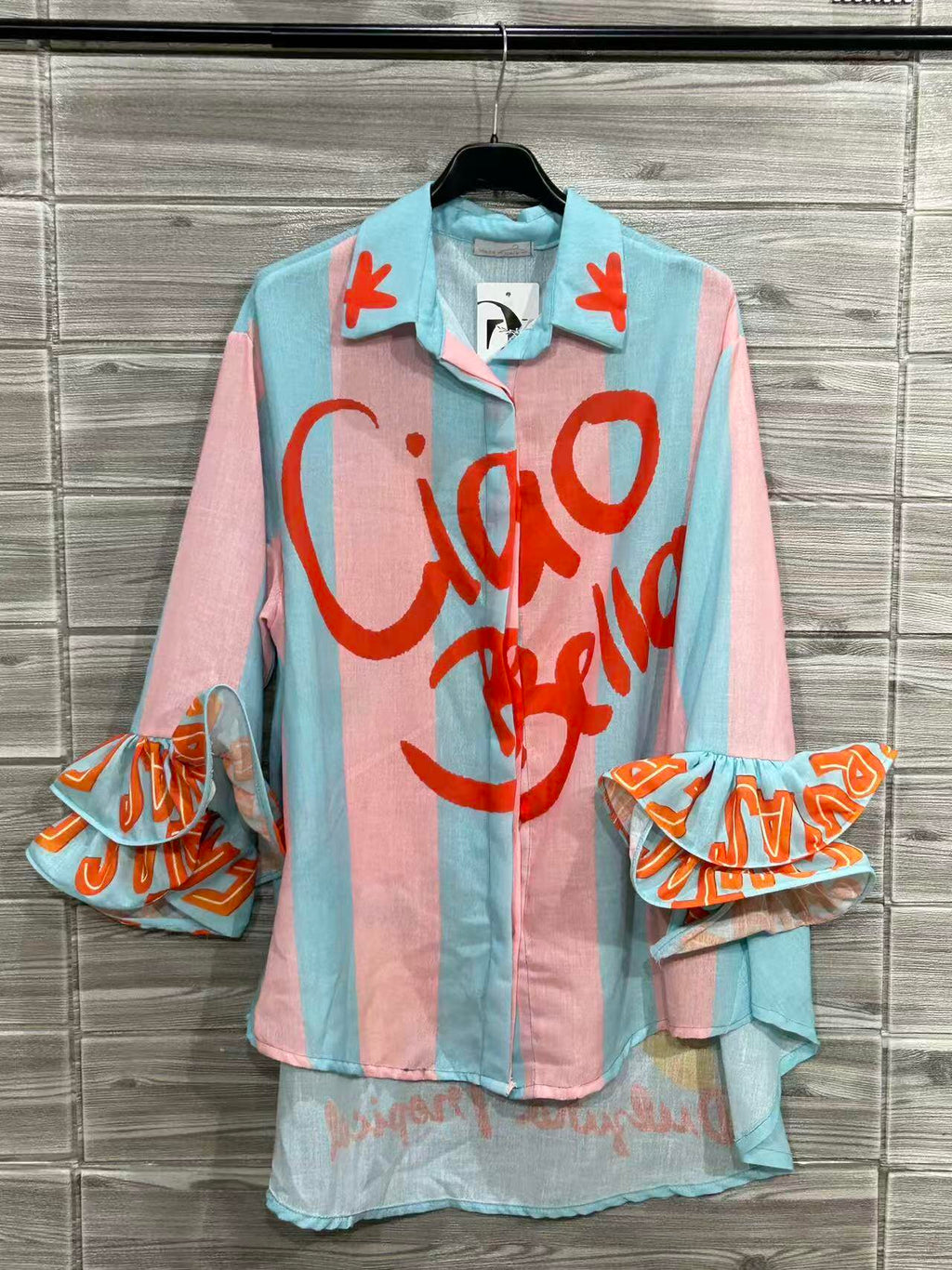 ZOPB2WH Printed Blouses White