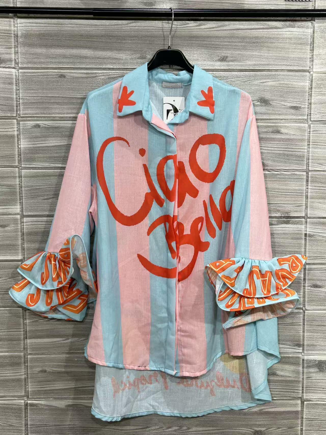ZOPB2WH Printed Blouses White