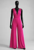 ELBJ5 Fuchsia Wide-Leg Jumpsuit